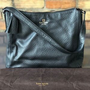 || Kate ♠️ Spade || Black Leather hobo handbag